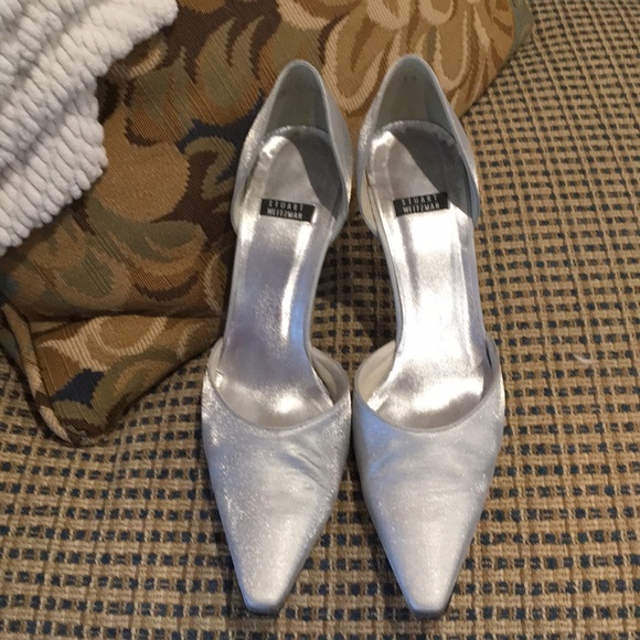 Stuart Weitzman Exotic Pewter Lame Pumps - Picture 1 of 6